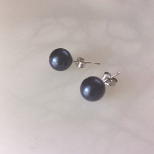14k black akoya pearl earrings